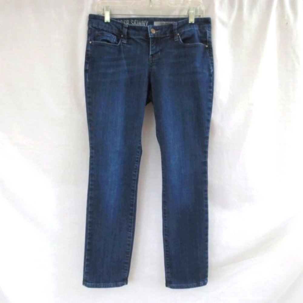 DKNY Jeans 90s Dark Wash Mercer Skinny Cropped Low-rise Stretch Cotton Size 8P